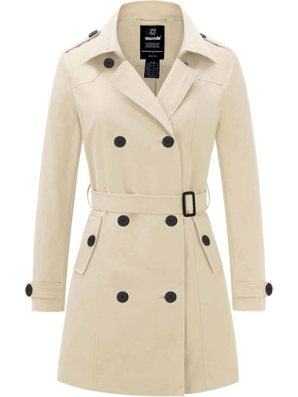 Classic Women's Trench Coat with Belt | Stylish Lapel Outerwear for All Seasons